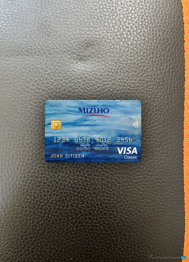 Download Japan Mizuho bank visa classic card photolook front Photoshop template